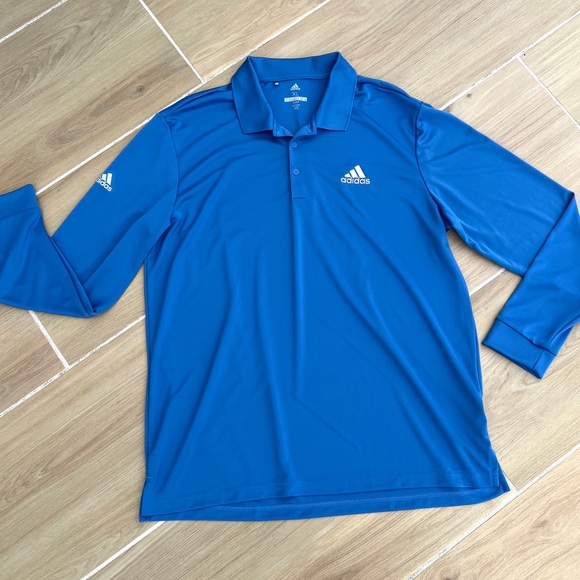 adidas Other - Adidas Golf Men's Size XL Long Sleeve Polo T-Shirt Blue